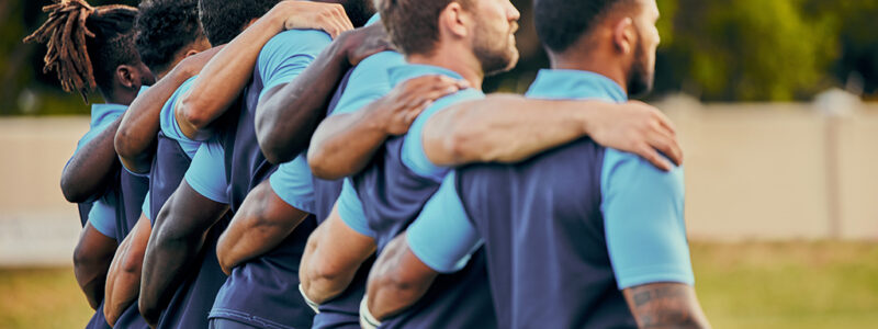 Sport team standing together